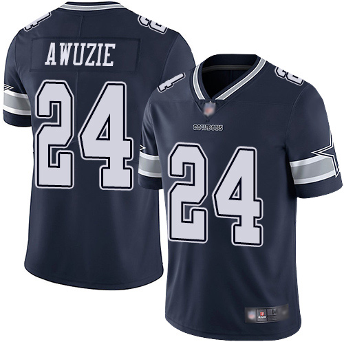 Men Dallas Cowboys Limited Navy Blue Chidobe Awuzie Home 24 Vapor Untouchable NFL Jersey